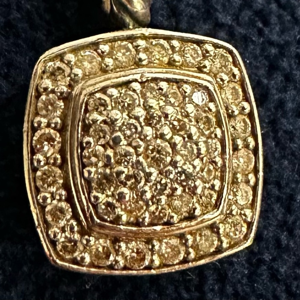 David Yurman Petite Albion Pendant Necklace Sterling Silver with Pavé Diamonds